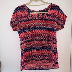 Fun pink pattern top